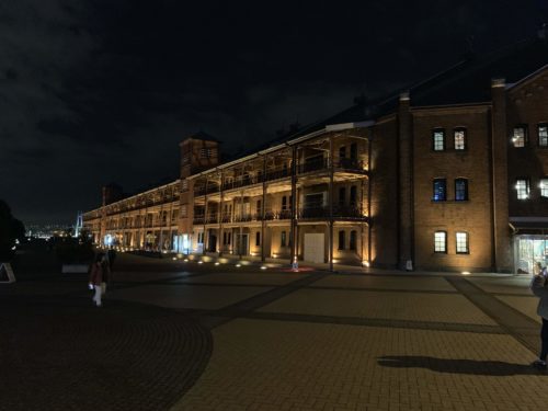 夜の赤レンガ倉庫