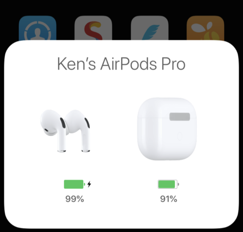 air pods pro iphoneの画面
